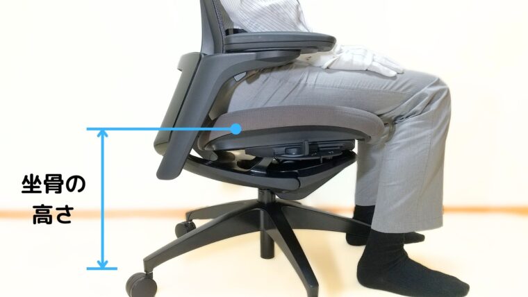着席時の坐骨の高さ