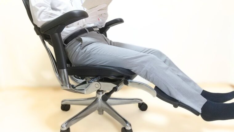フットレストを利用したリラックス姿勢