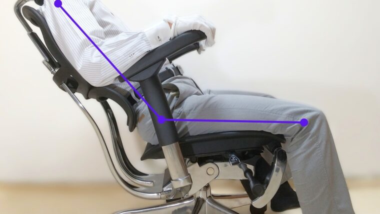 座面の角度が浅いエルゴヒューマン プロ2 オットマン